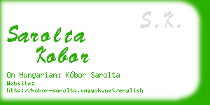 sarolta kobor business card