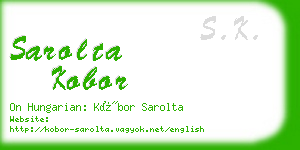 sarolta kobor business card